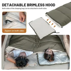Sac de couchage NATUREHIKE LD : ultra-léger et confort 2 en 1